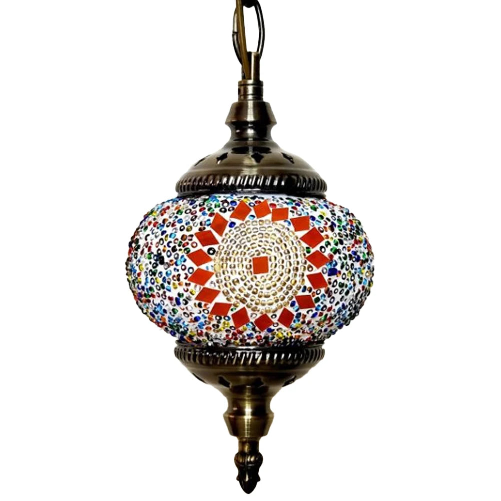 Turkish Moroccan Mosaic Hanging Pendant Lamp E27 For Home Decor