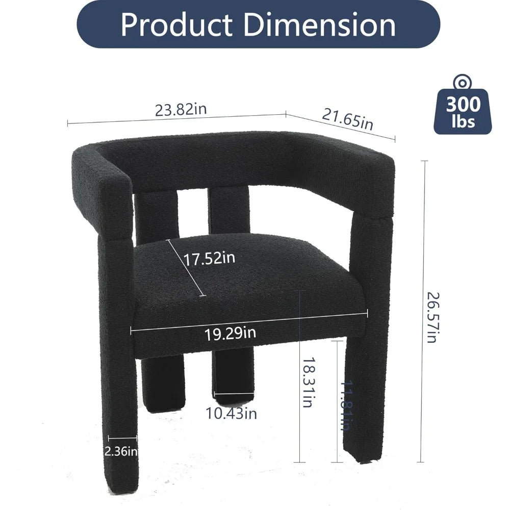 Modern Fabric Upholstered Dining Chairs Set of 2 Living Room