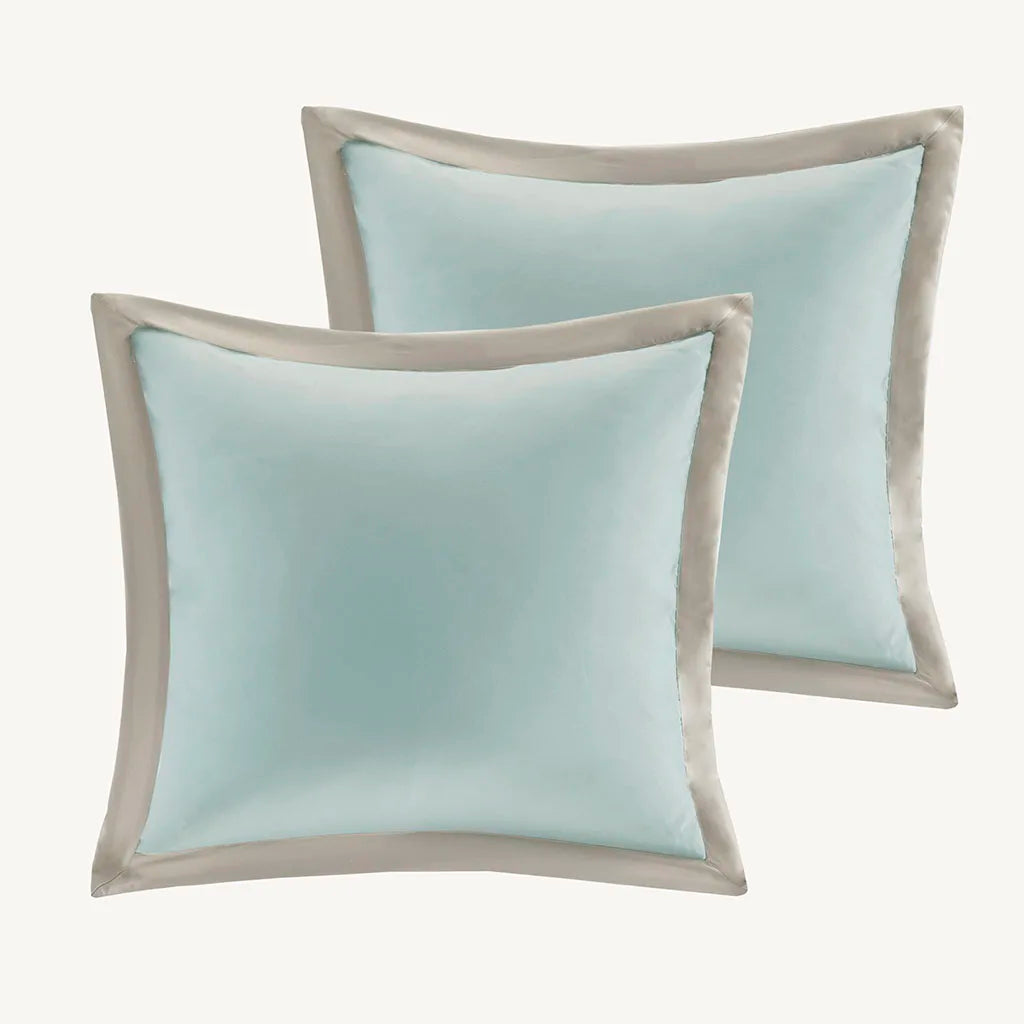 Queen 8 Piece Comforter Set (Seafoam + Polyester + Queen)