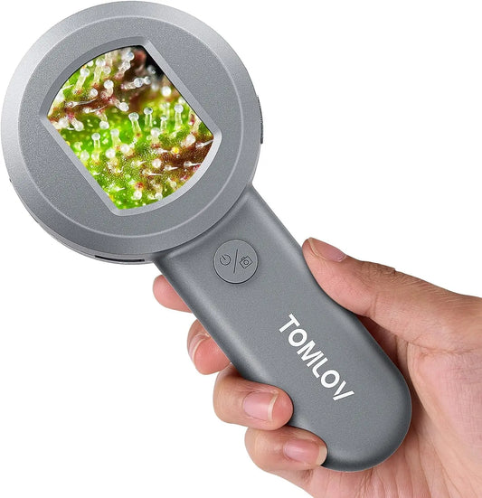TOMLOV P10 Handheld Microscope Coin Loupe With Light