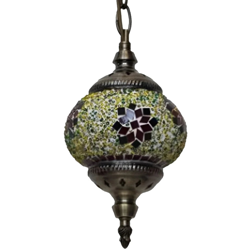 Turkish Moroccan Mosaic Hanging Pendant Lamp E27 For Home Decor