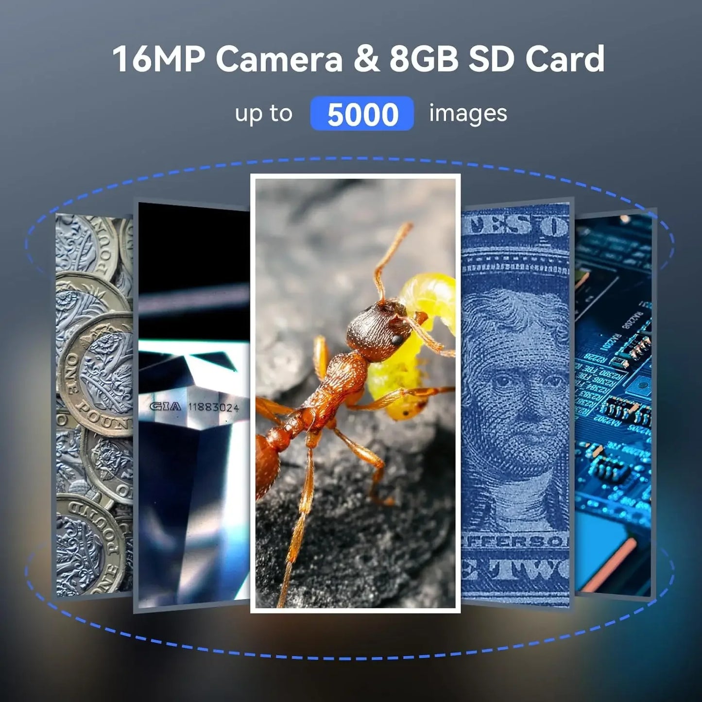 TOMLOV P10 Handheld Microscope Coin Loupe With Light