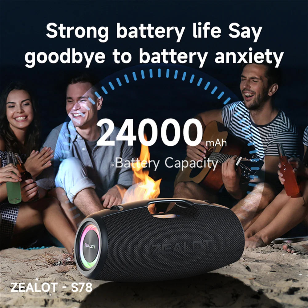 Zealot-S78 120W Bluetooth Speaker Output Power Bluetooth Speaker with Excellent Bass Performace Hifi speaker
