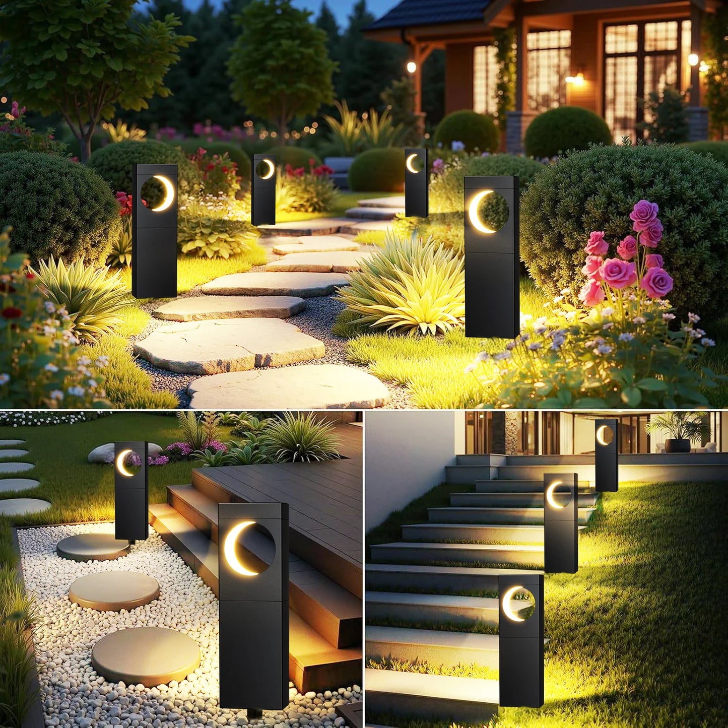KPSTEK Solar Lights Outdoor Pathway Garden Patio LED Decor