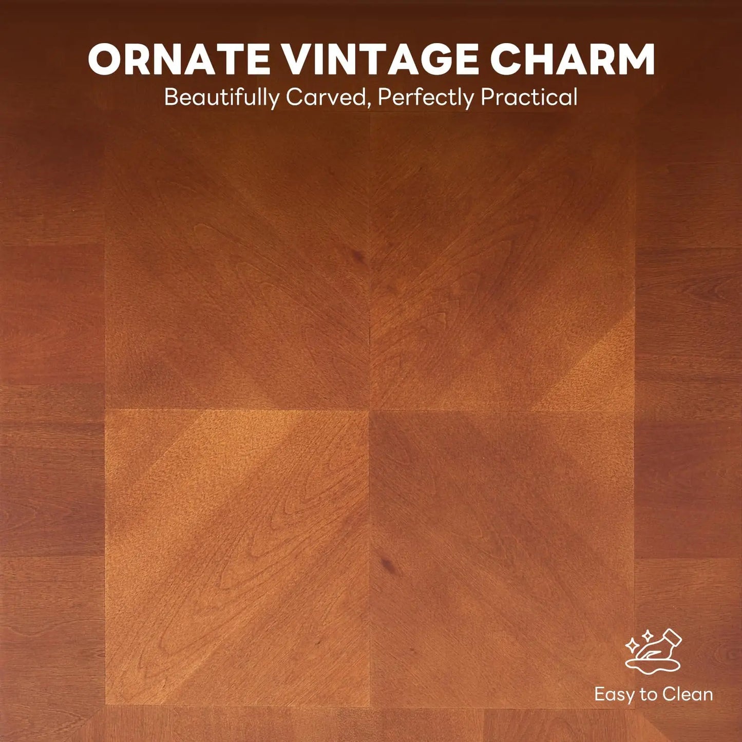 JHK Wood Side End Table With Two Drawers Living Room