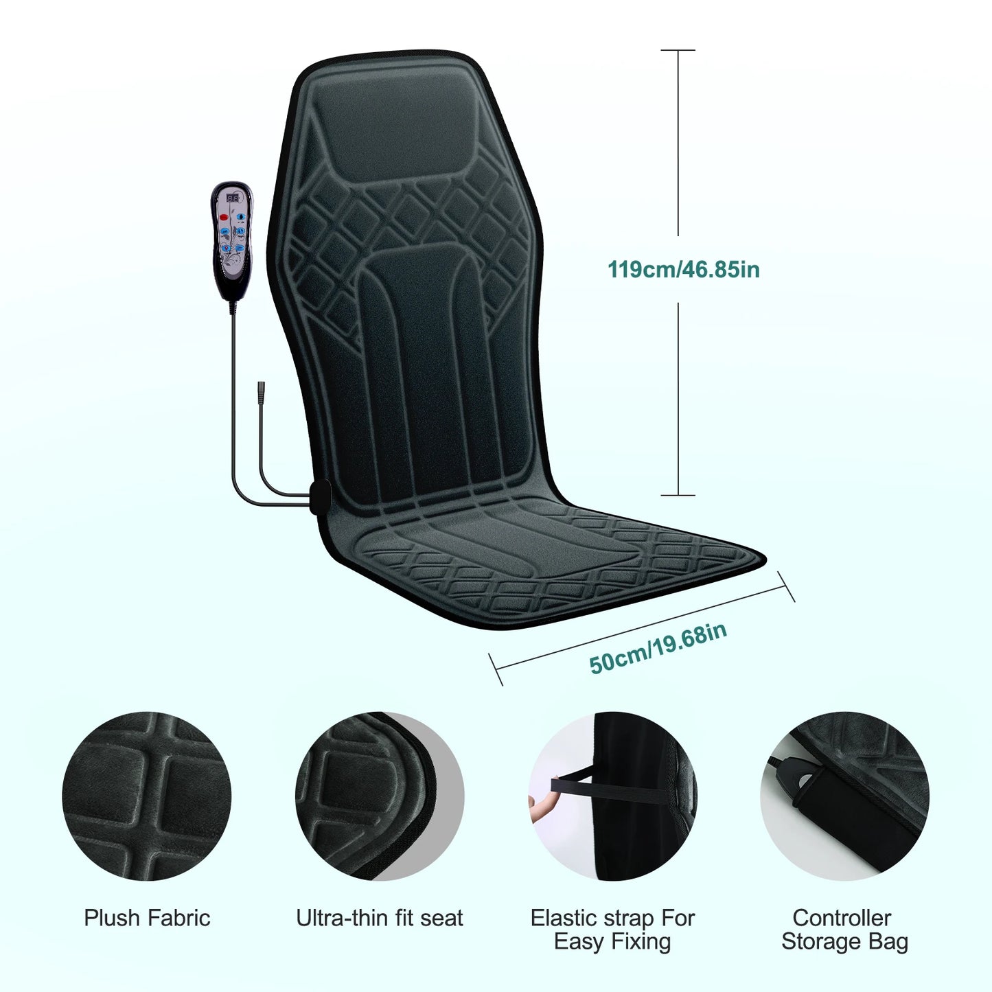 Massage Seat Cushion With Heating, Full Body Vibration, Massage Chair Cushion For Men Women, Use at Home Office, Christmas Gifts