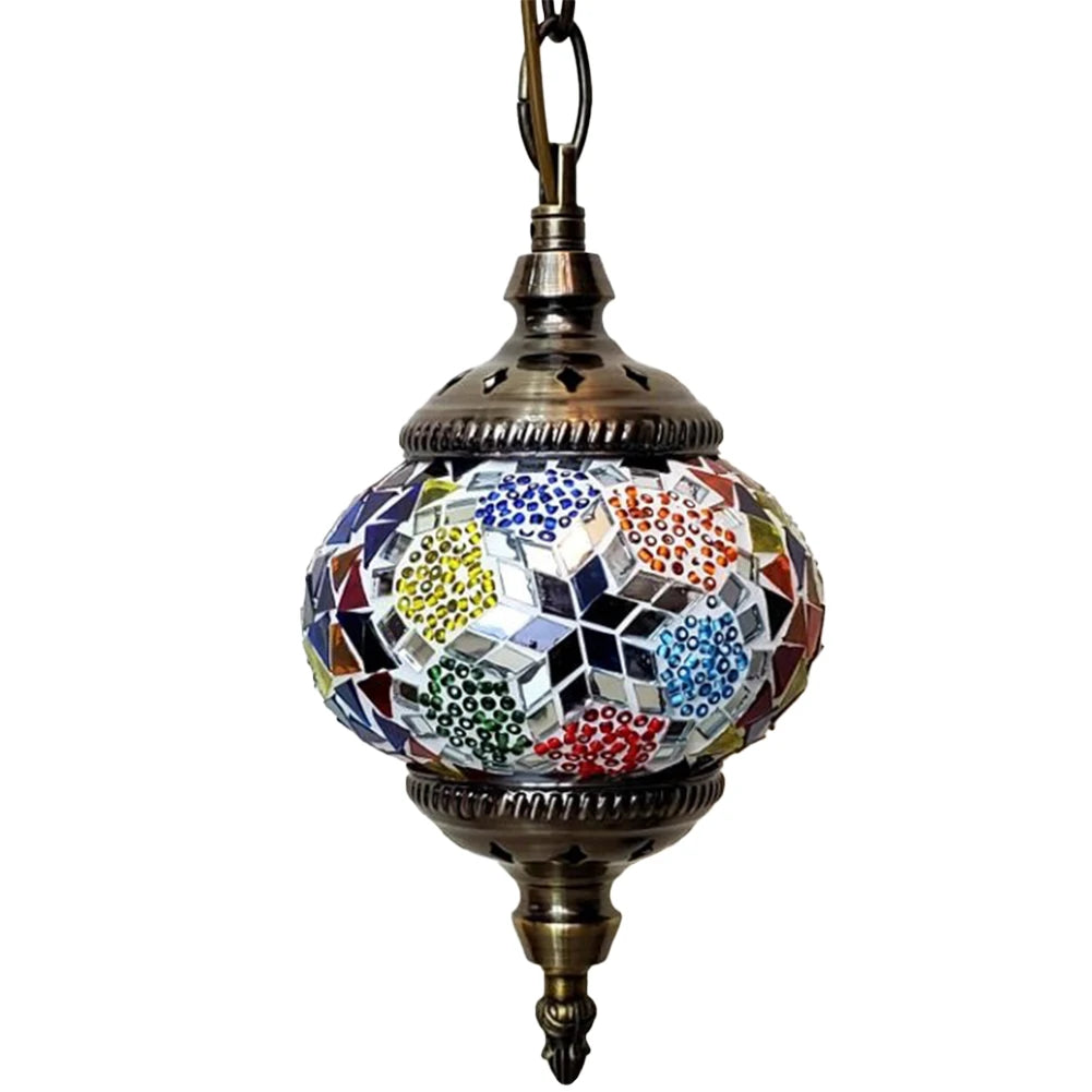 Turkish Moroccan Mosaic Hanging Pendant Lamp E27 For Home Decor