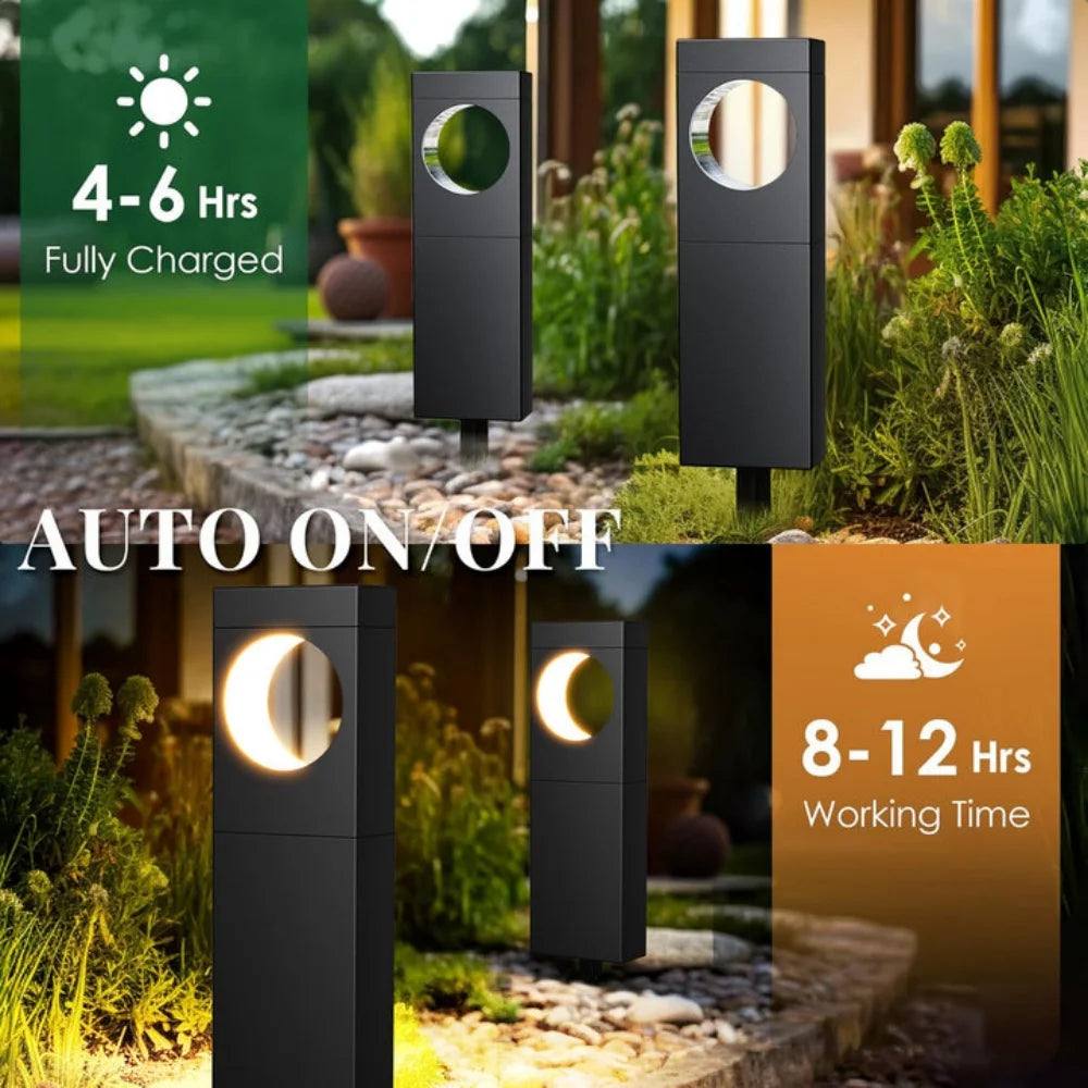 KPSTEK Solar Lights Outdoor Pathway Garden Patio LED Decor