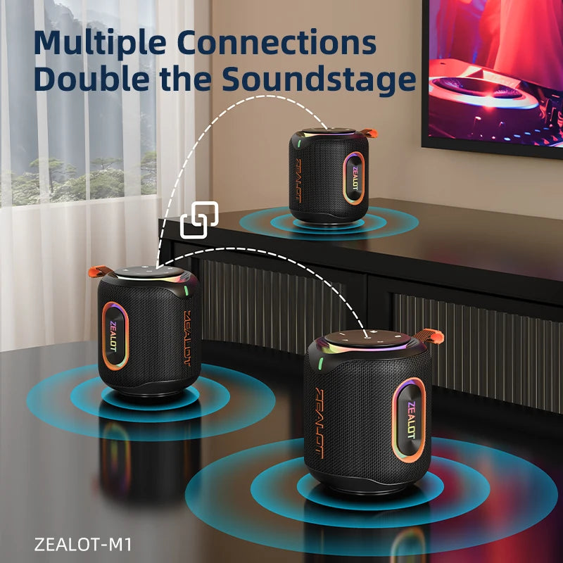 ZEALOT M1 Portable Bluetooth Speaker With Enhanced Bass