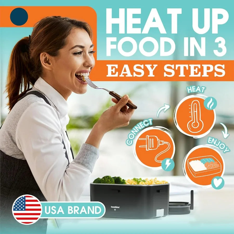 Portable Electric Lunch Box For Adults 80W Warmer And Heater