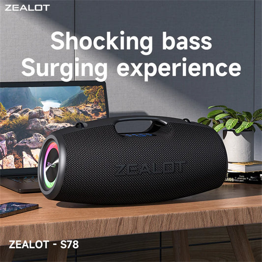 Zealot-S78 120W Bluetooth Speaker Output Power Bluetooth Speaker with Excellent Bass Performace Hifi speaker