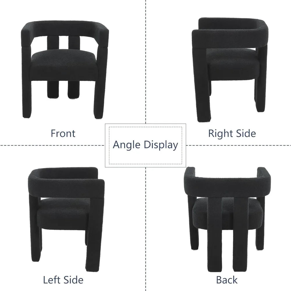 Modern Fabric Upholstered Dining Chairs Set of 2 Living Room