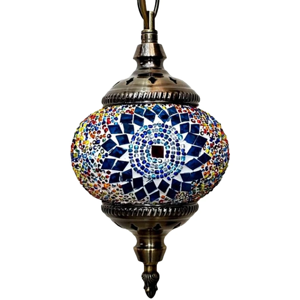 Turkish Moroccan Mosaic Hanging Pendant Lamp E27 For Home Decor