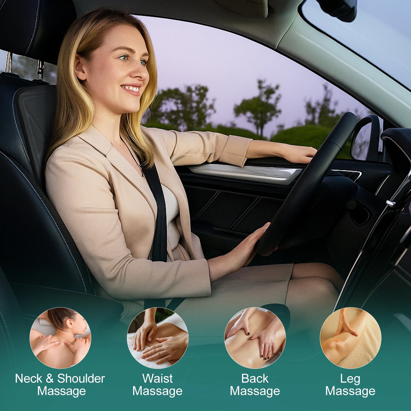 Massage Seat Cushion With Heating, Full Body Vibration, Massage Chair Cushion For Men Women, Use at Home Office, Christmas Gifts