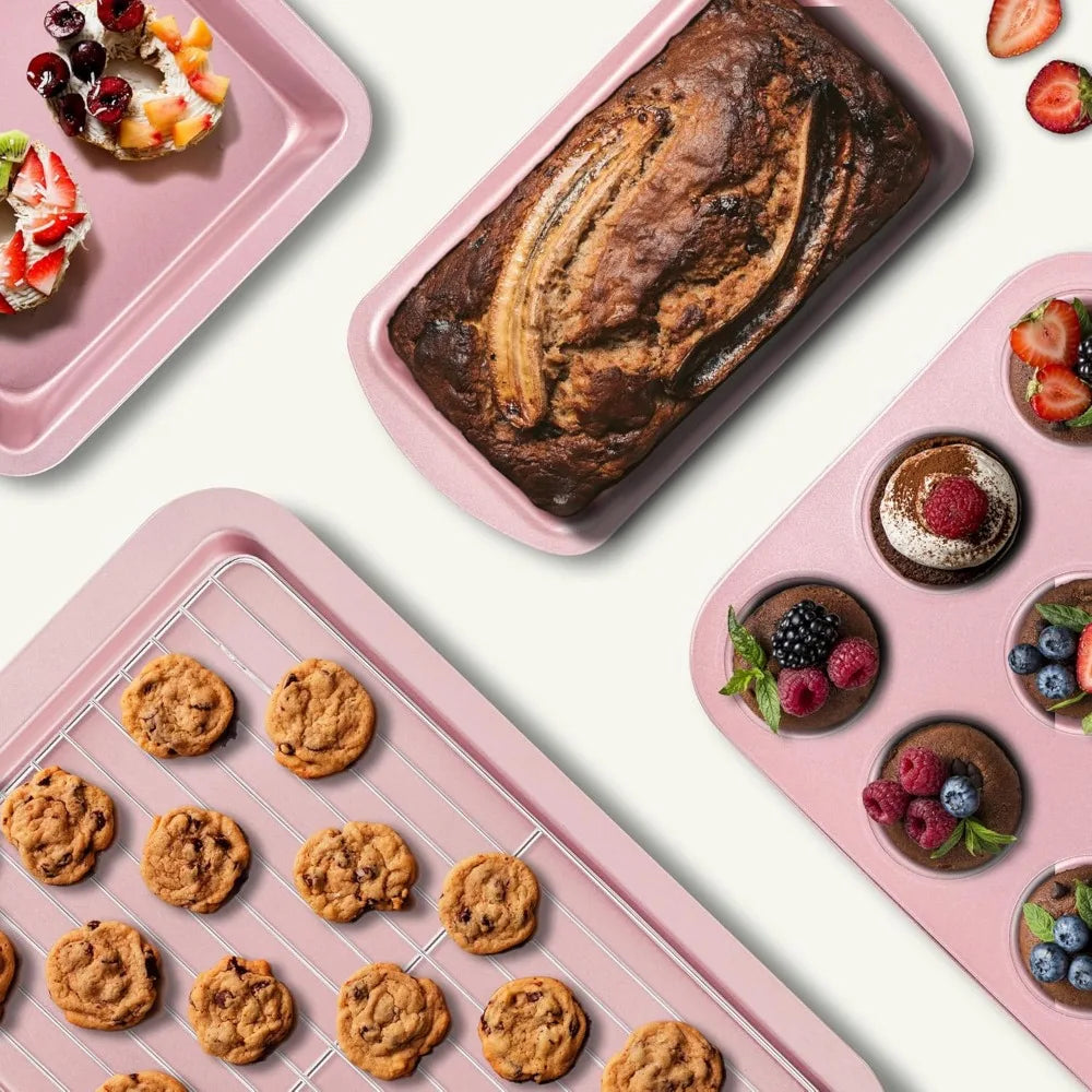 7-Piece Nonstick Bakeware Set With Round And Square Pans