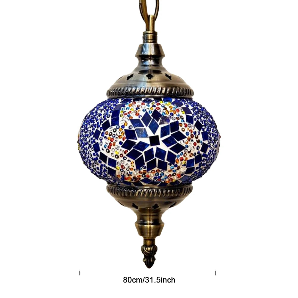 Turkish Moroccan Mosaic Hanging Pendant Lamp E27 For Home Decor