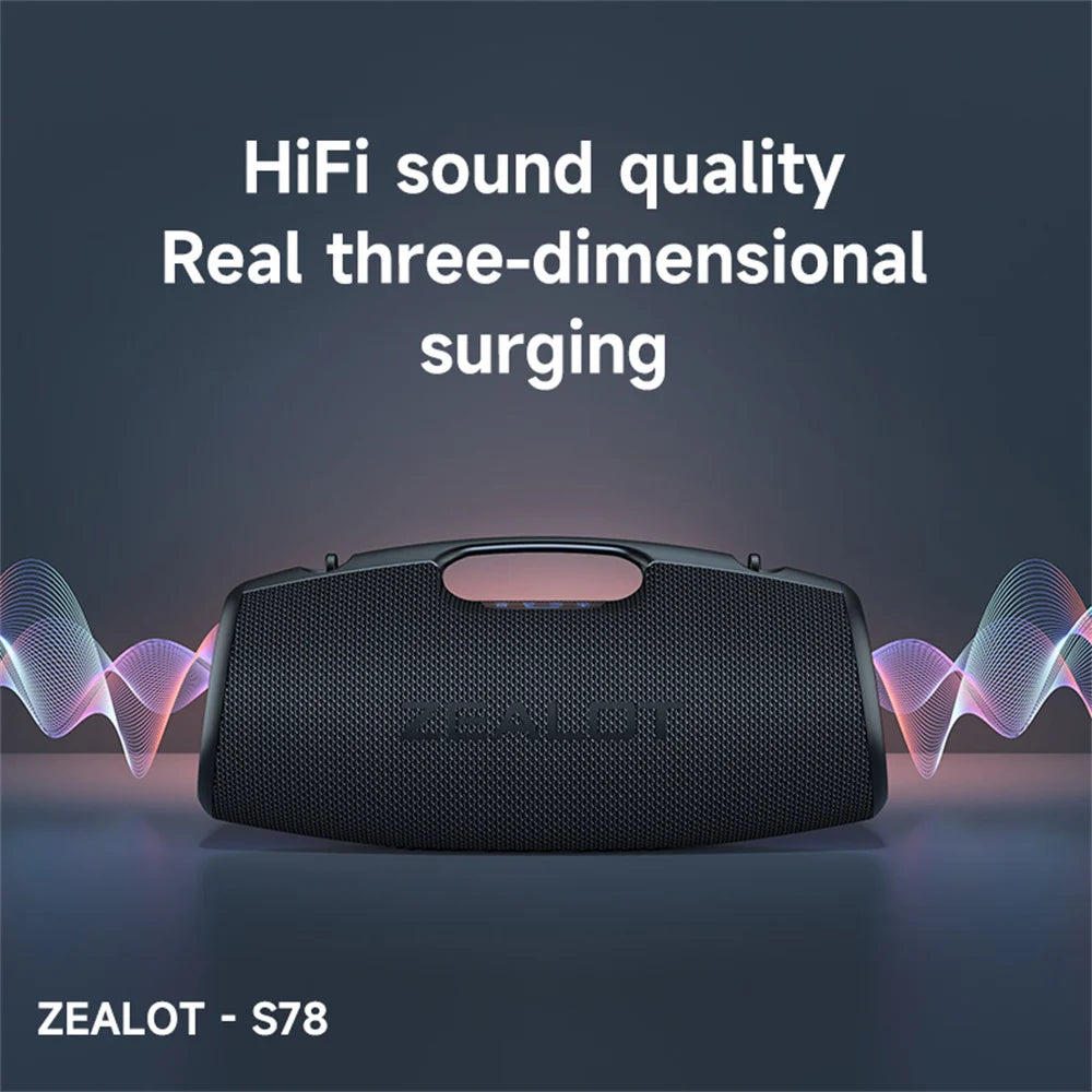 Zealot-S78 120W Bluetooth Speaker Output Power Bluetooth Speaker with Excellent Bass Performace Hifi speaker