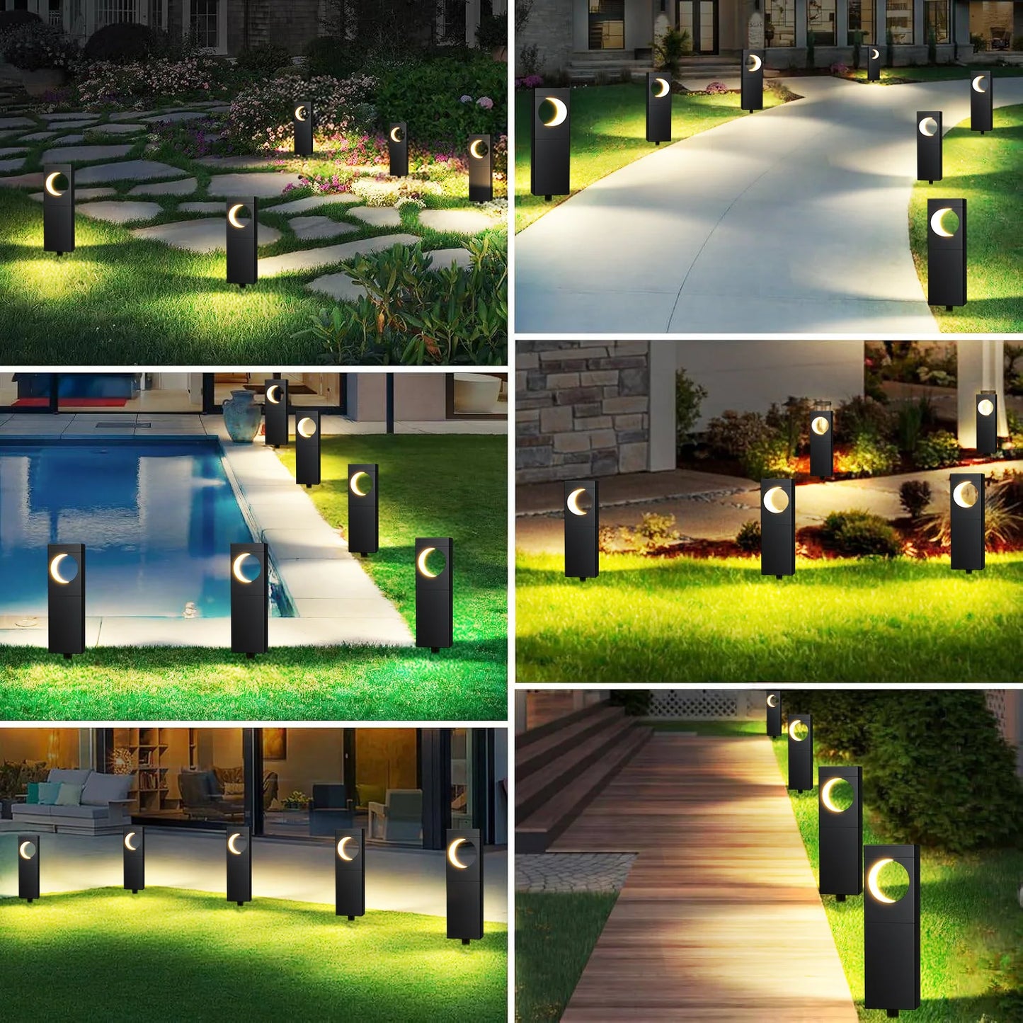 KPSTEK Solar Lights Outdoor Pathway Garden Patio LED Decor