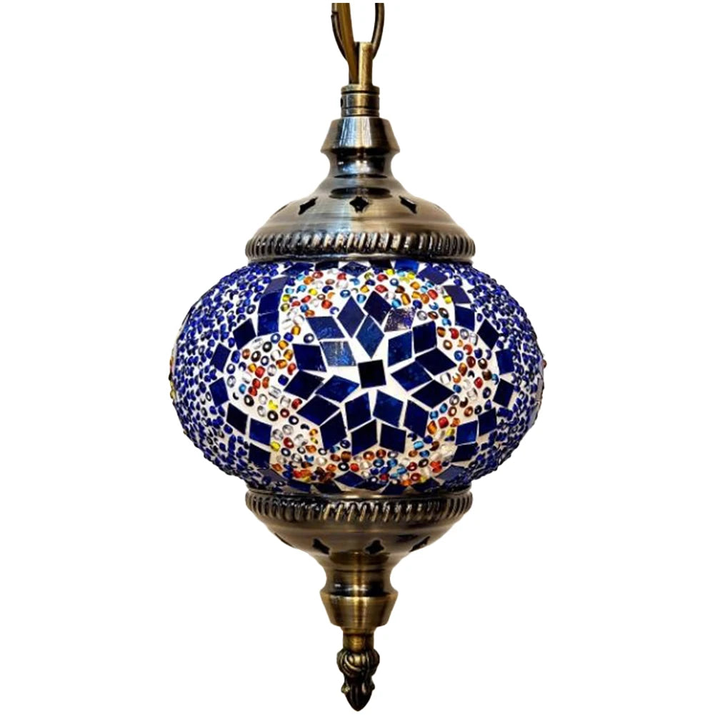 Turkish Moroccan Mosaic Hanging Pendant Lamp E27 For Home Decor