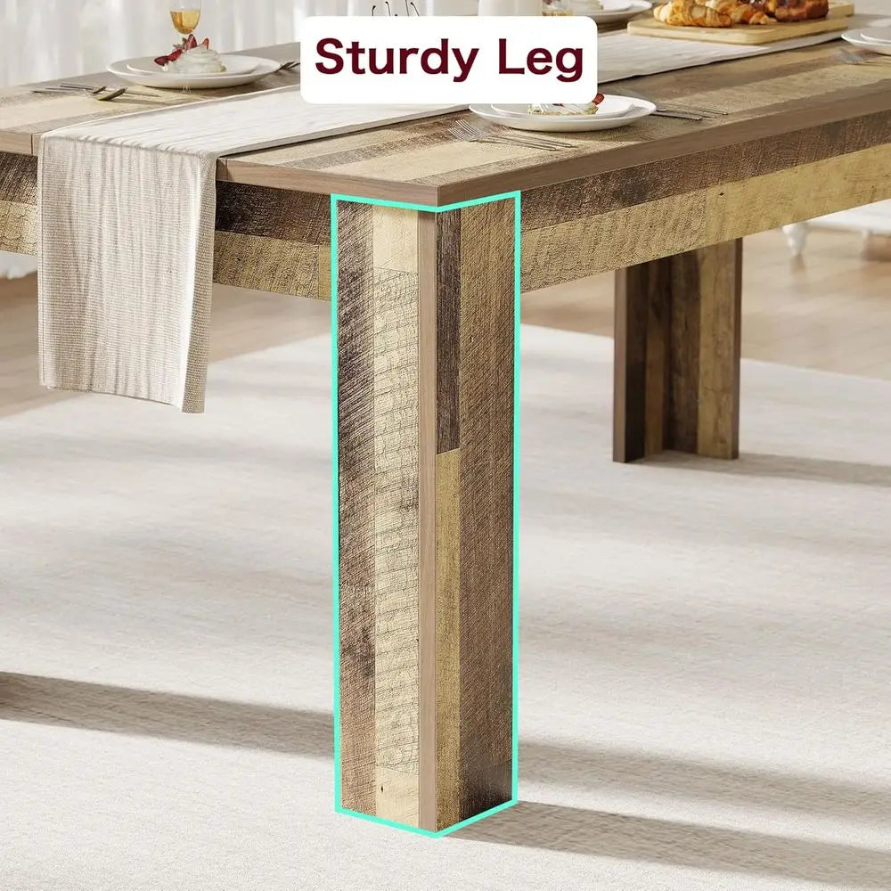 Farmhouse Style Rectangular Dining Table for Modern Kitchens