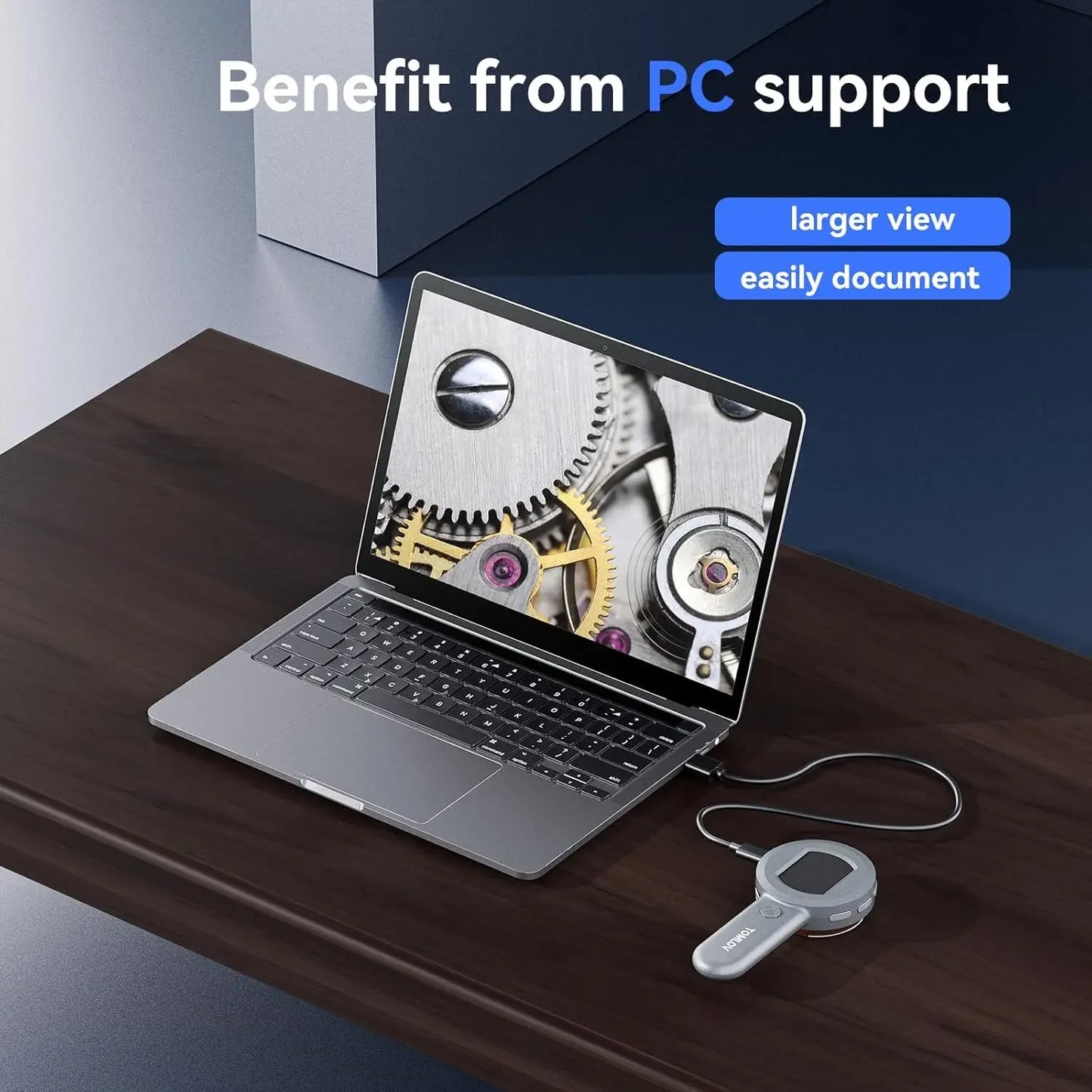 TOMLOV P10 Handheld Microscope Coin Loupe With Light