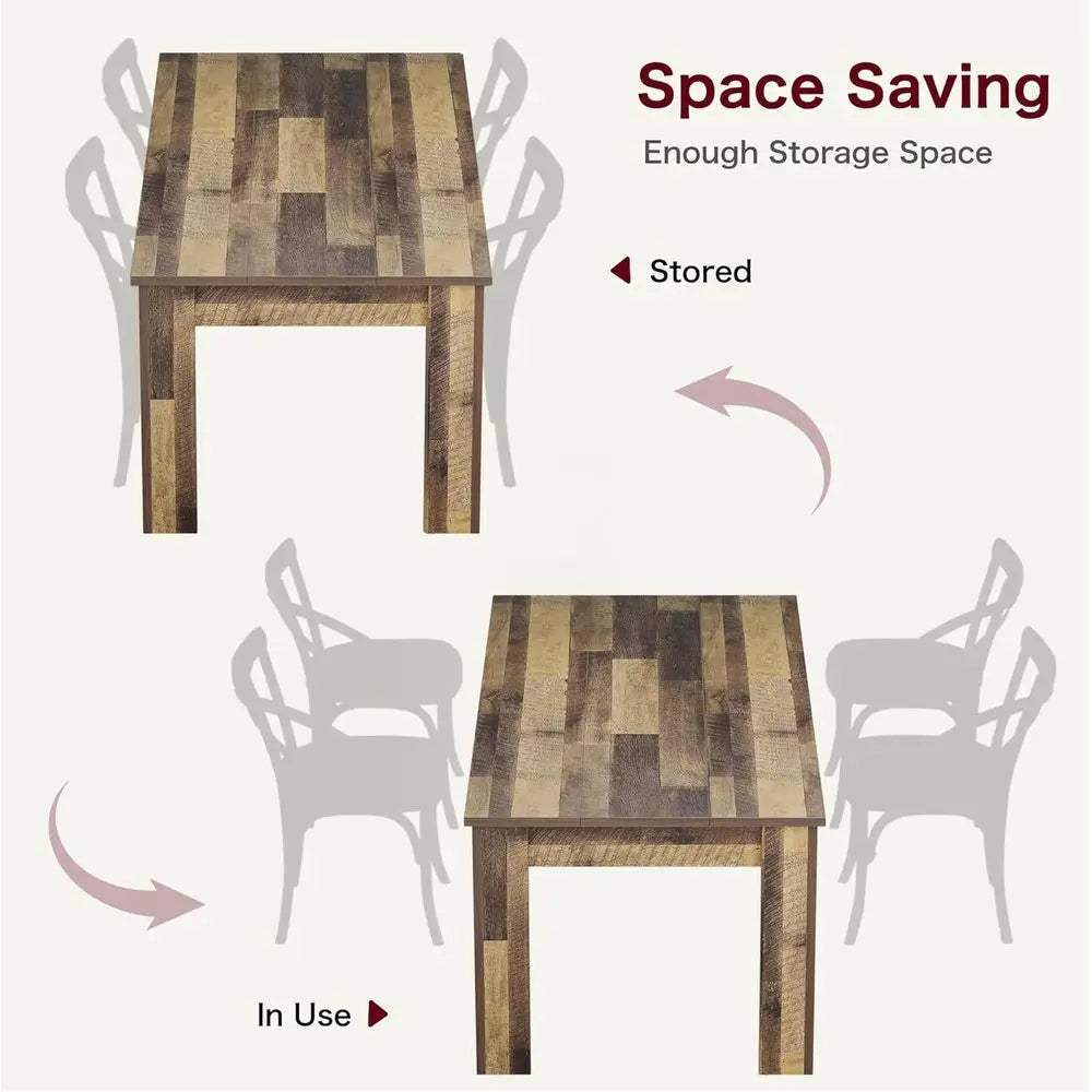 Farmhouse Style Rectangular Dining Table for Modern Kitchens